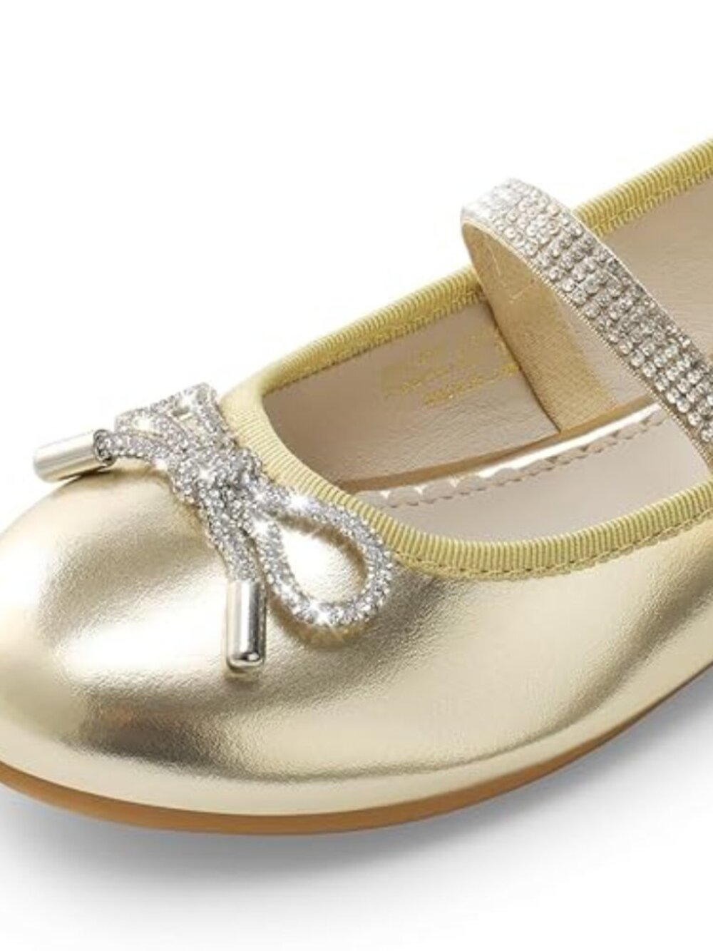 DREAM PAIRS Girls Dress Shoes Slip-on Ballet Flats Gold Size 5 (big kids)